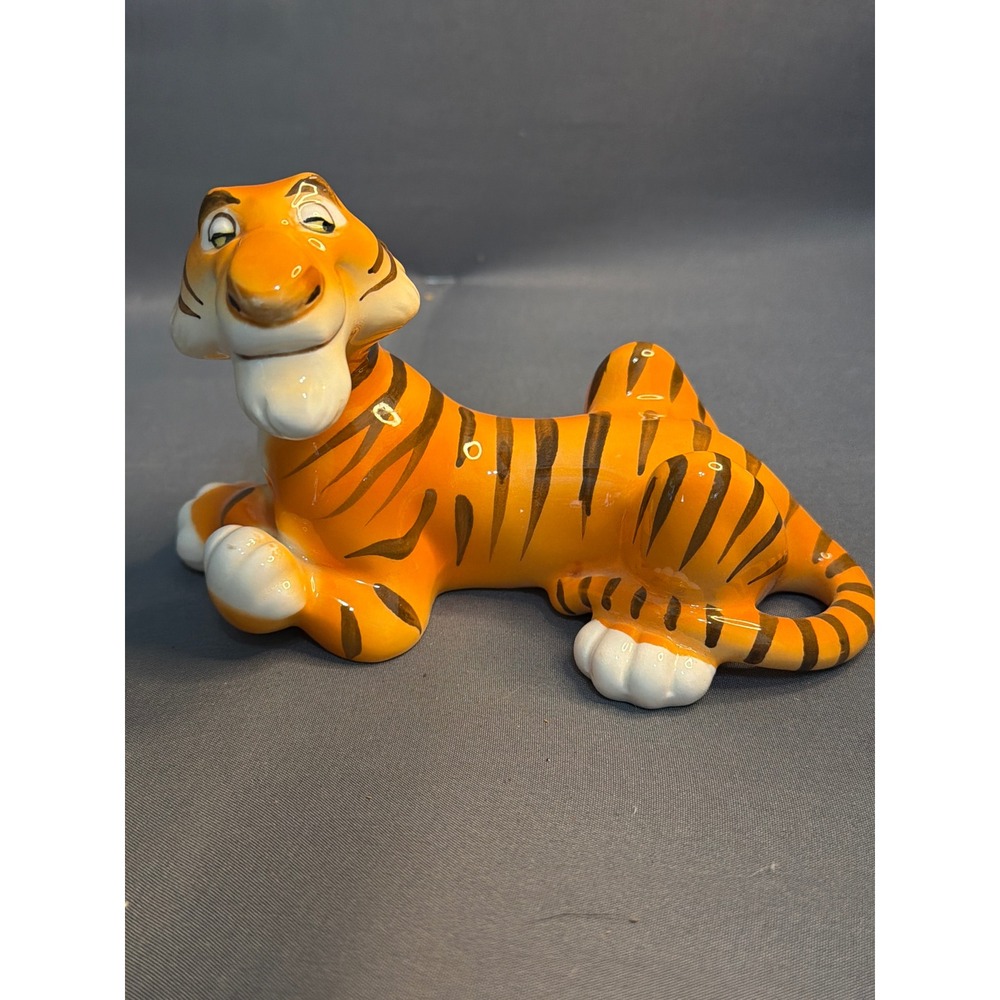 Vintage Disney Shere Khan Ceramic Figurine Jungle Book Tiger Japan Reclining